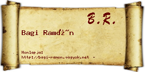 Bagi Ramón névjegykártya